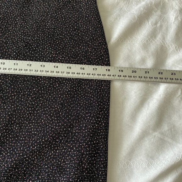 Suzy Shier Y2K Black Rainbow Sparkle Sleeveless Midi Dress Large‎ Draped Front - Picture 12 of 15